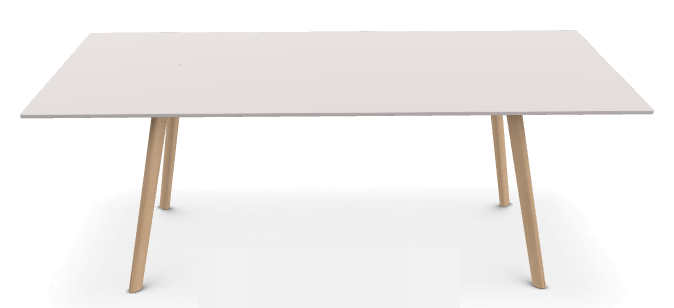 Magis - Pilo Tisch - Weiss / Natur - 200x90 cm