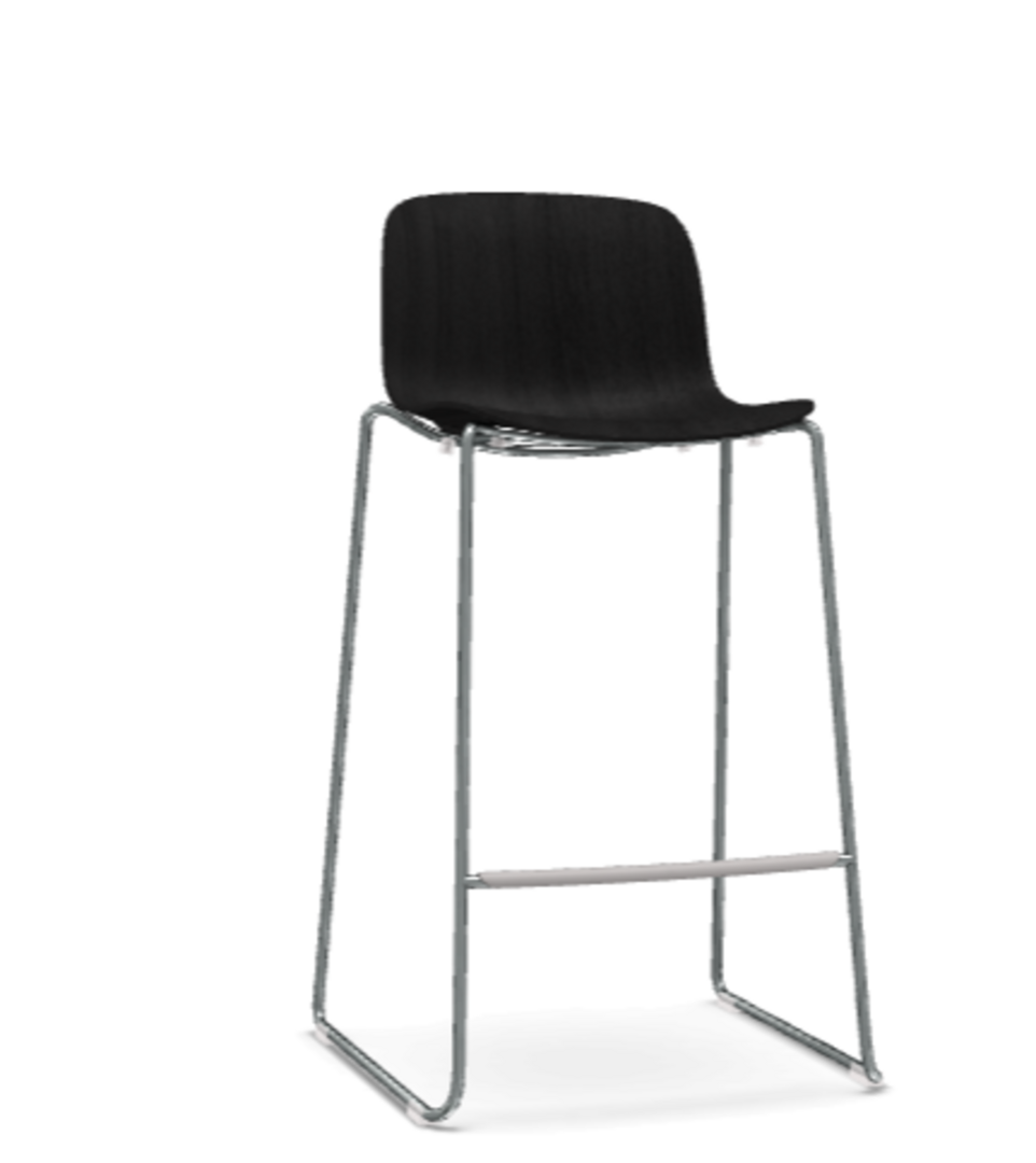 Magis Troy Barhocker - Buche schwarz - verchromt