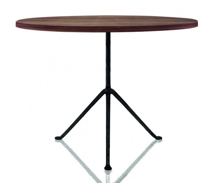 Magis Officina Tisch Rund - Nussbaum-Schwarz