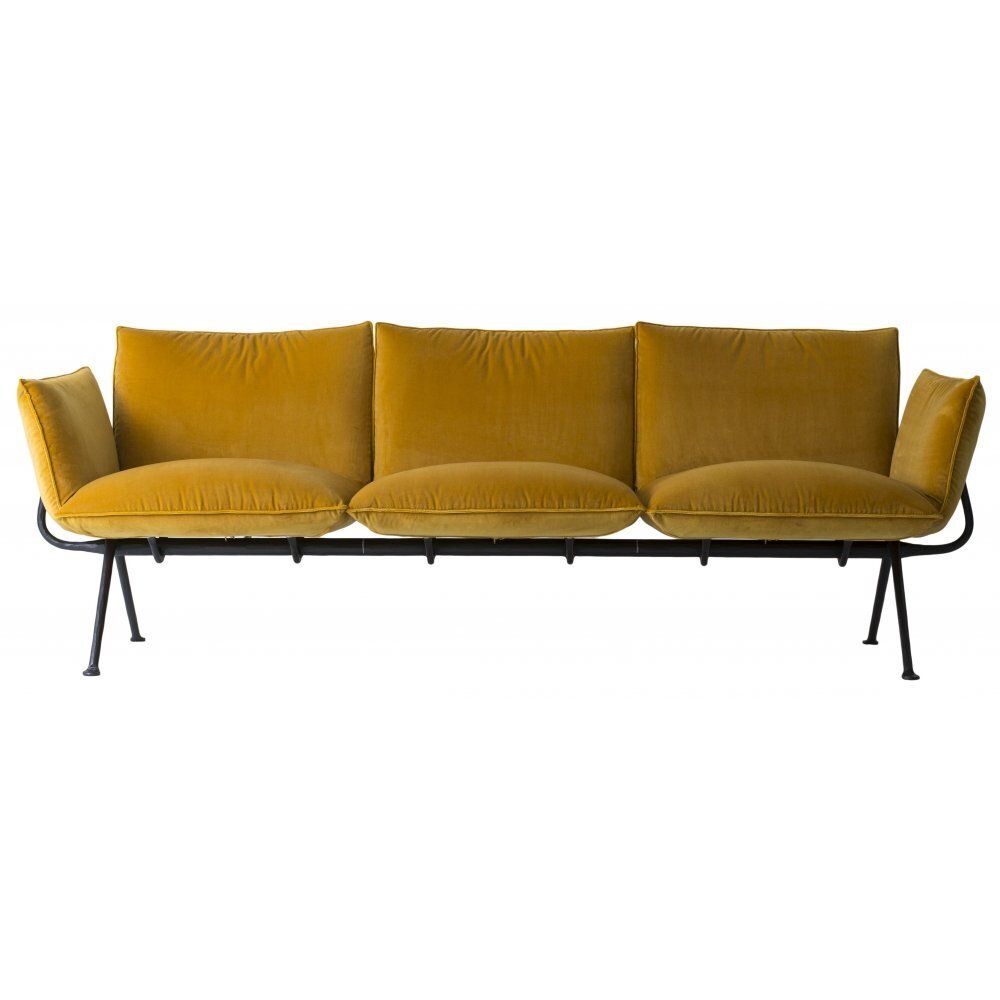 Magis Officina 3 Sitzer Sofa - Azimut Glamour Gelb/Schwarz