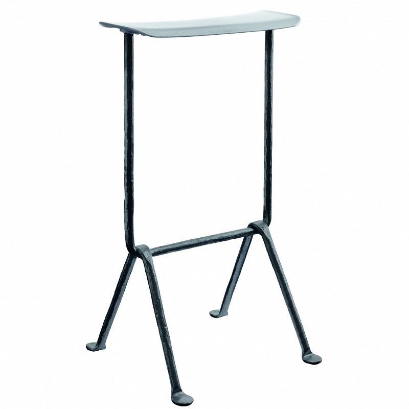 Magis Officina Barhocker 65 cm - Grau Metallic - Anthrazitgrau