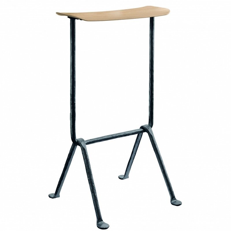 Magis Officina Barhocker 75 cm Buchenholz - Natura - Anthrazitgrau