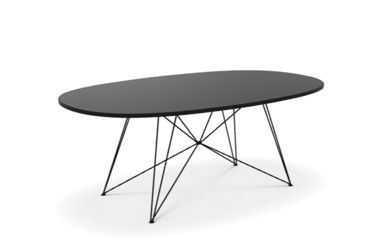 Magis XZ3 Tisch Oval - Schwarz - Schwarz