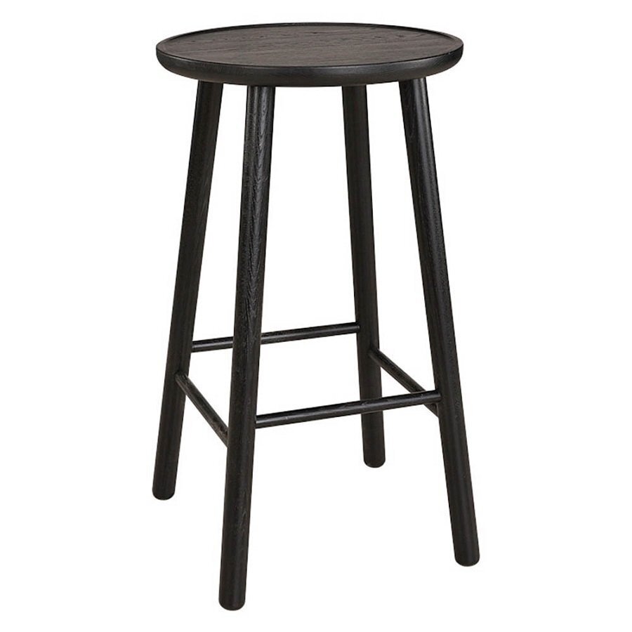 HANS K ZIGZAG BARSTOOL 78CM BLACK STAIN