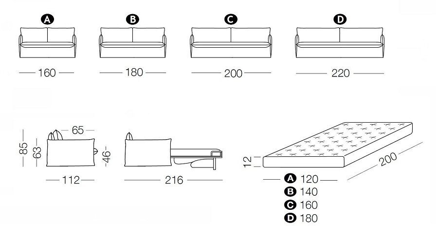 Milano Schlafsofa Clarke XL