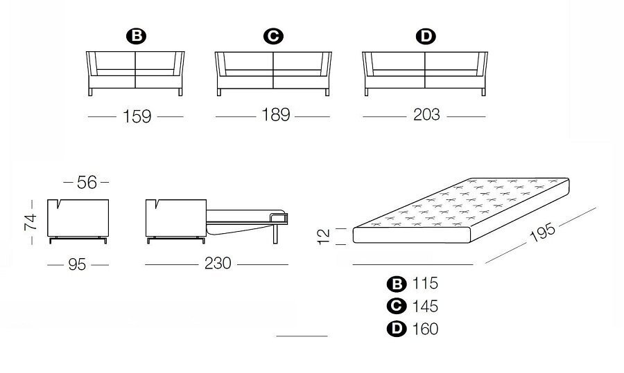 Milano Schlafsofa Benny