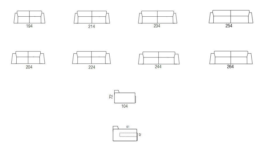 Milano Parker Sofa