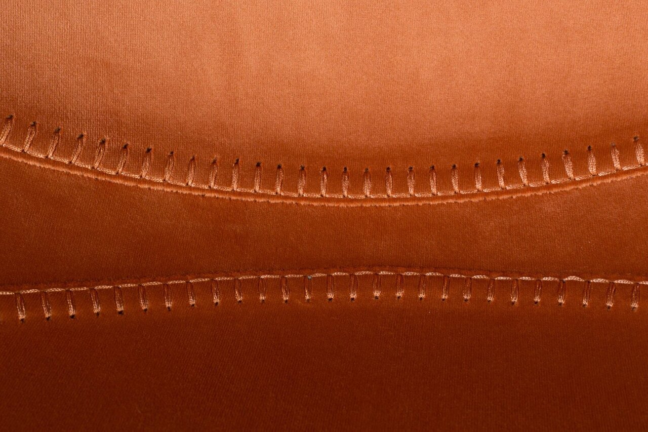 Dutchbone Franky Velvet Barstool - Orange