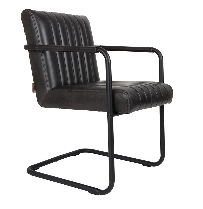 Dutchbone Stitched Armchair - Dark Grey