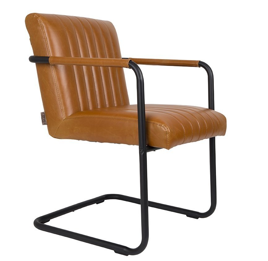 Dutchbone Stitched Armchair - Cognac