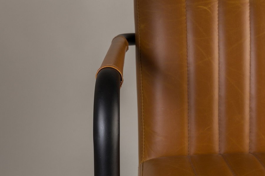Dutchbone Stitched Armchair - Cognac