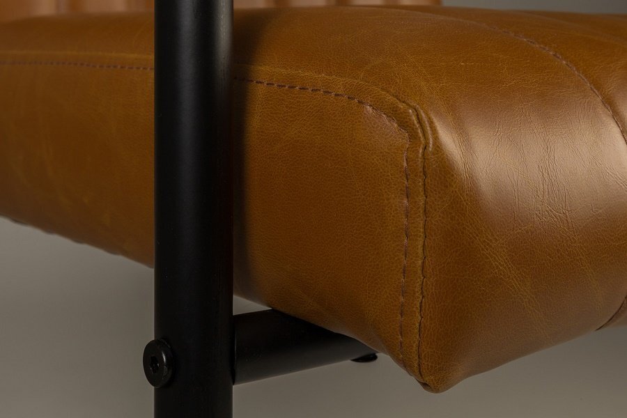 Dutchbone Stitched Armchair - Cognac