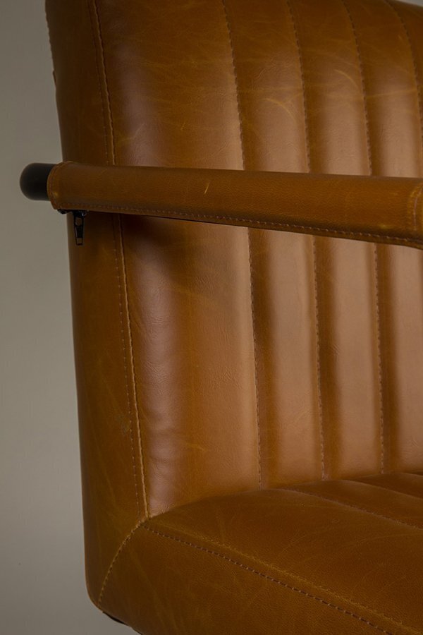 Dutchbone Stitched Armchair - Cognac