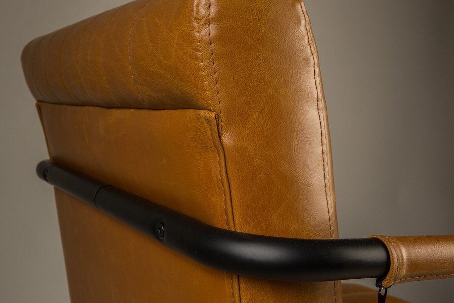 Dutchbone Stitched Armchair - Cognac