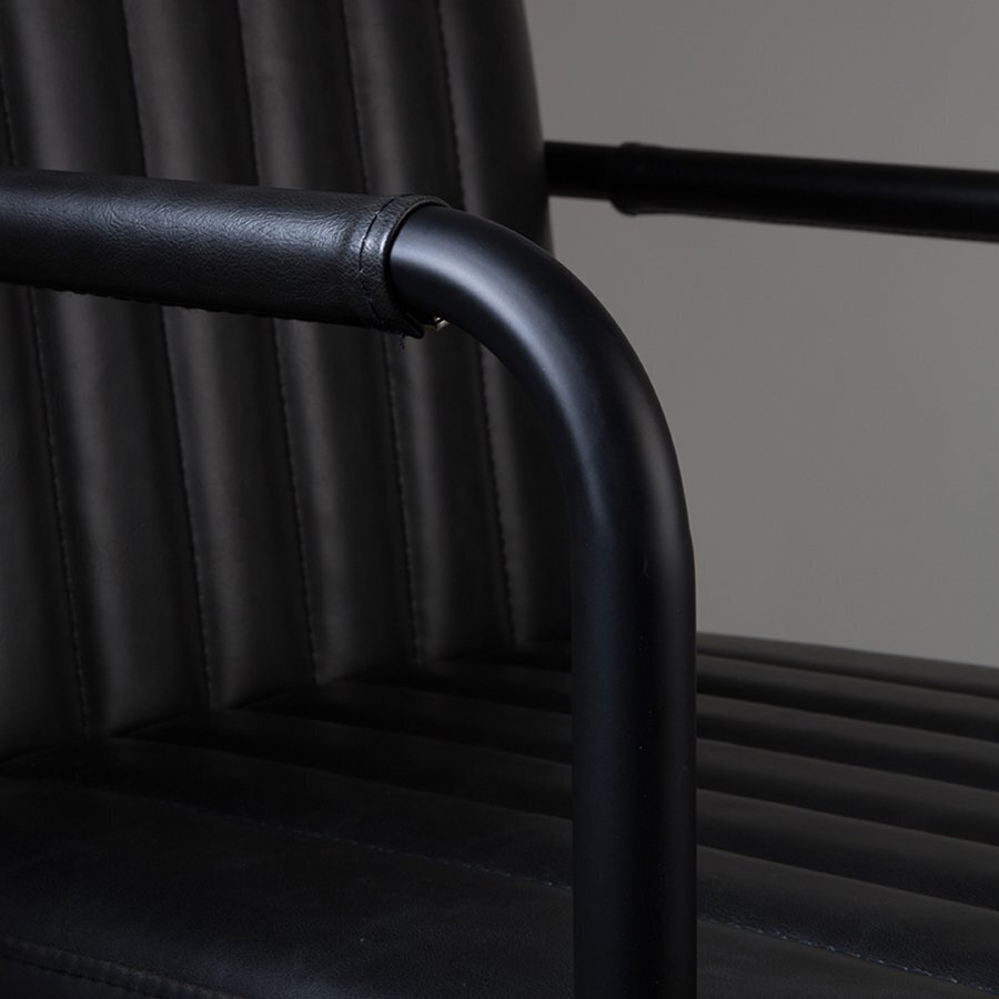 Dutchbone Stitched Armchair - Dark Grey