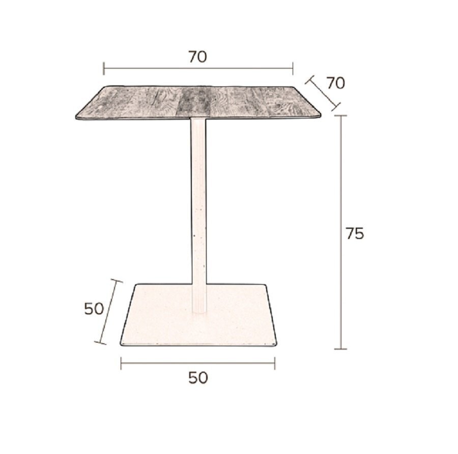 Dutchbone Braza Square Bistro Table