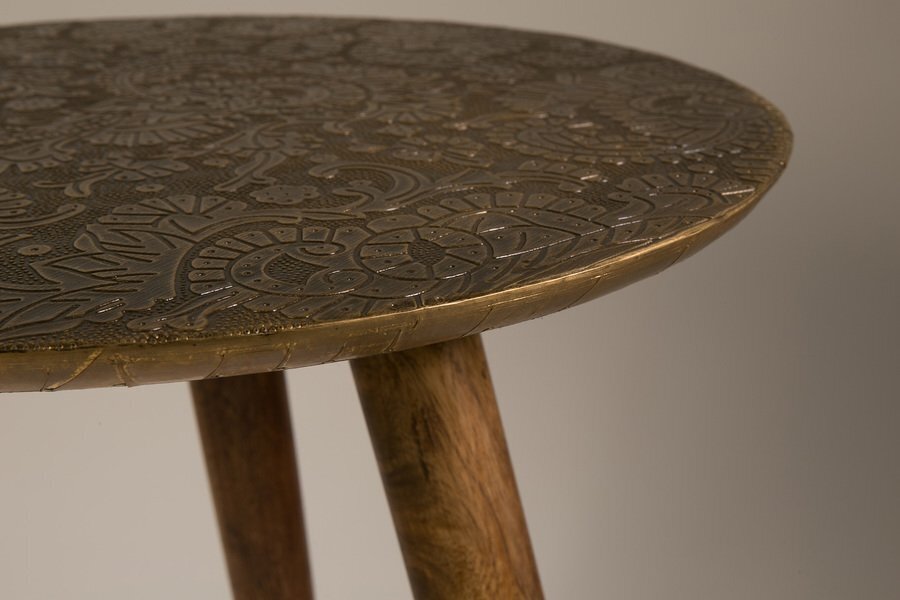 Dutchbone Bast Side Table - Brass