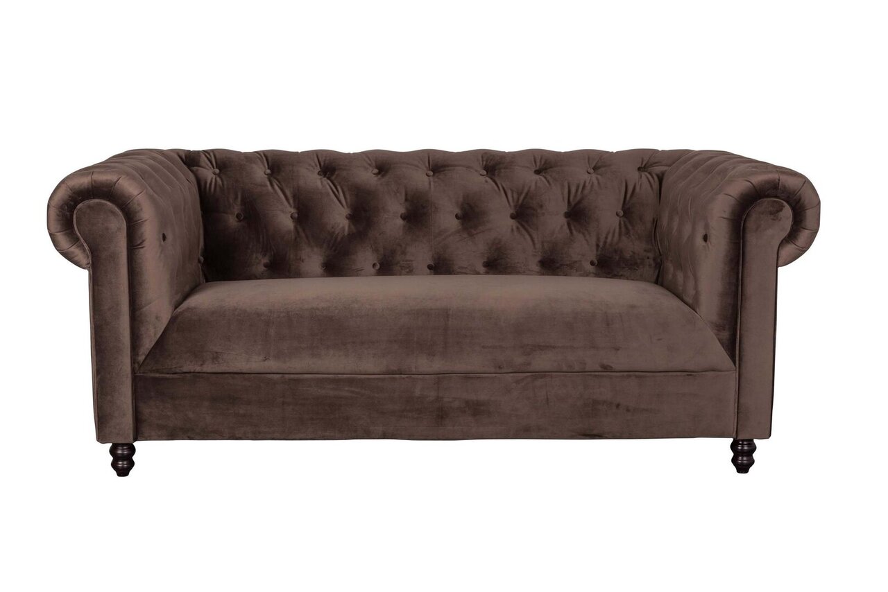 Dutchbone Chester Sofa velvet Dark Brown