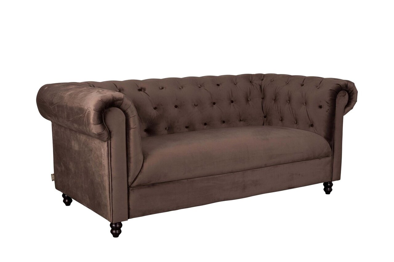 Dutchbone Chester Sofa velvet Dark Brown