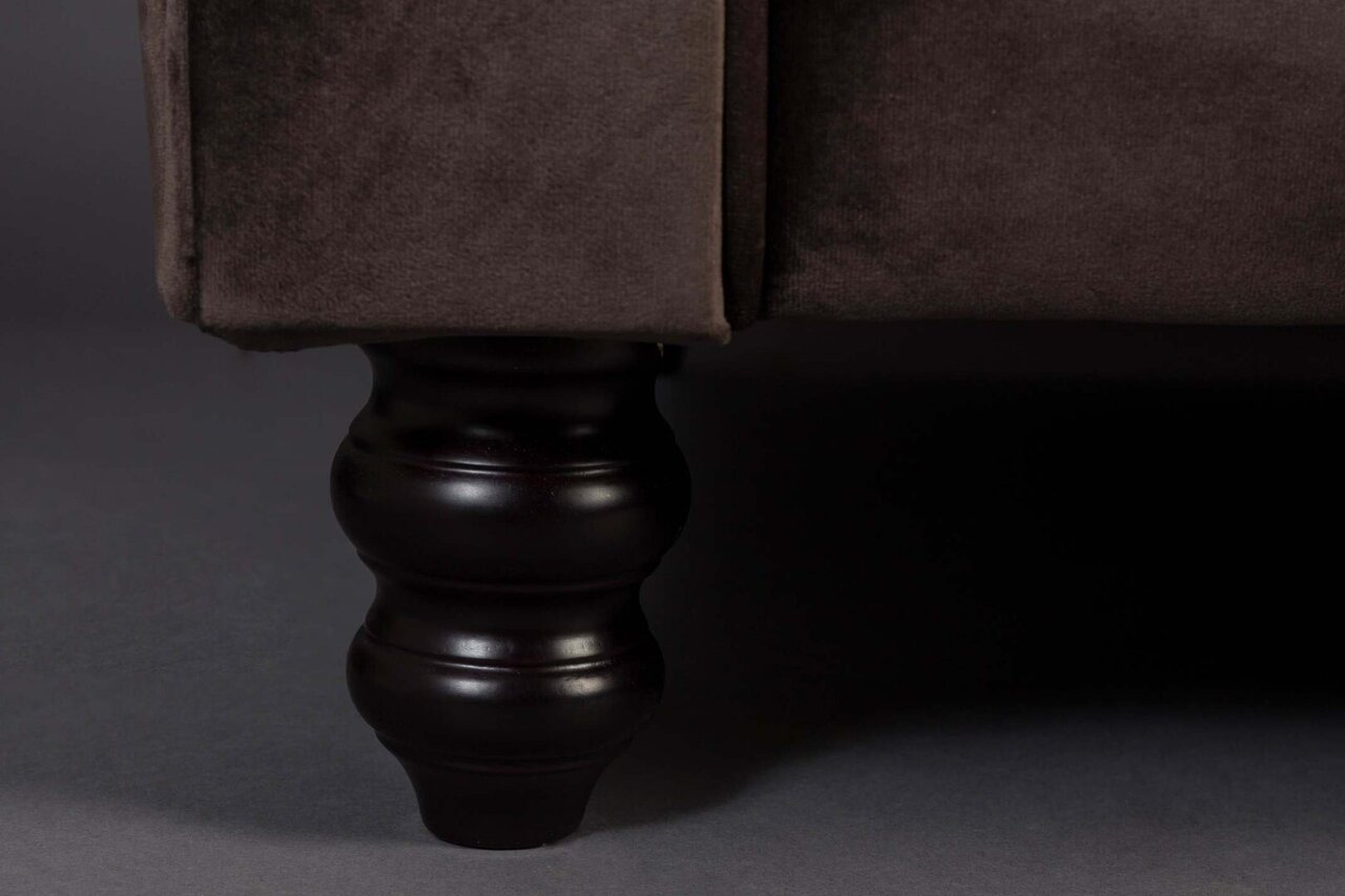 Dutchbone Chester Sofa velvet Dark Brown