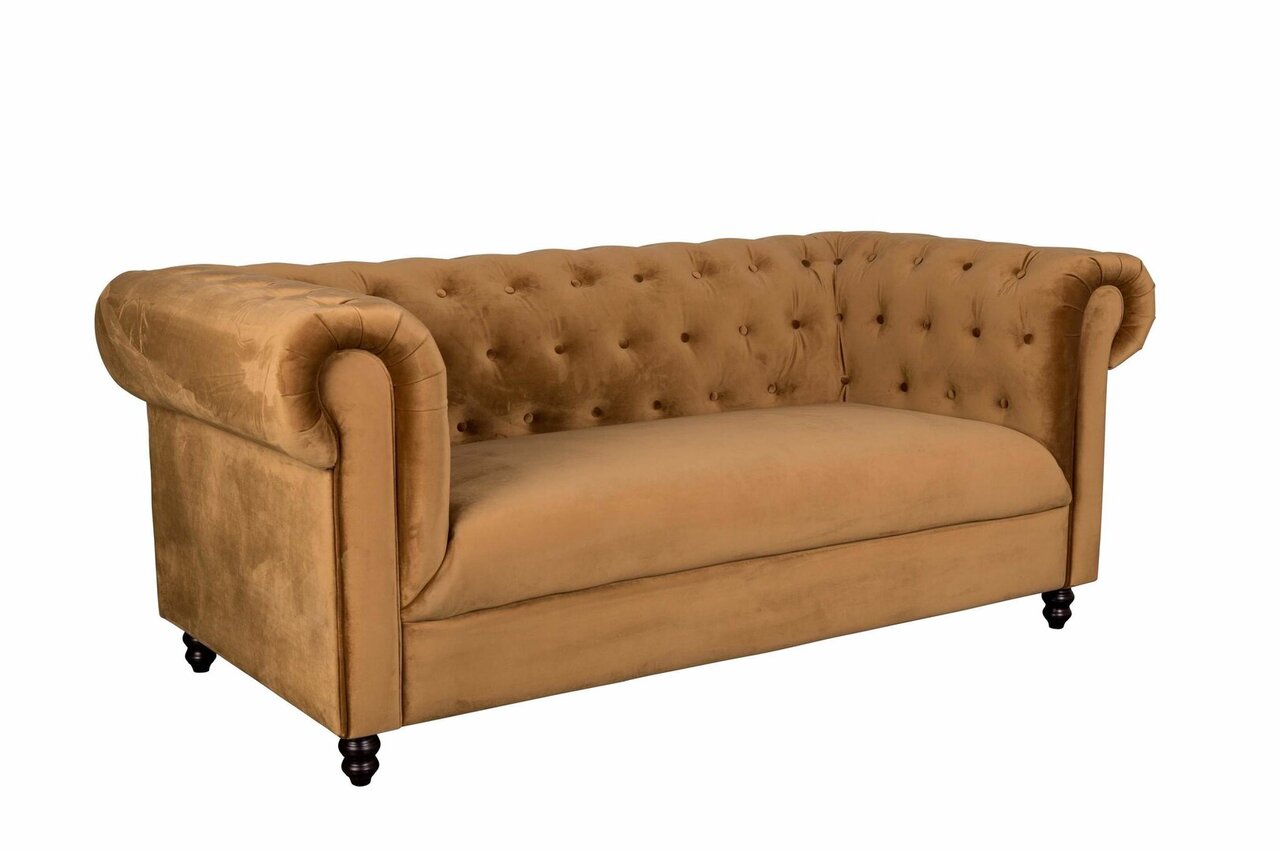 Dutchbone Chester Sofa velvet Golden Brown