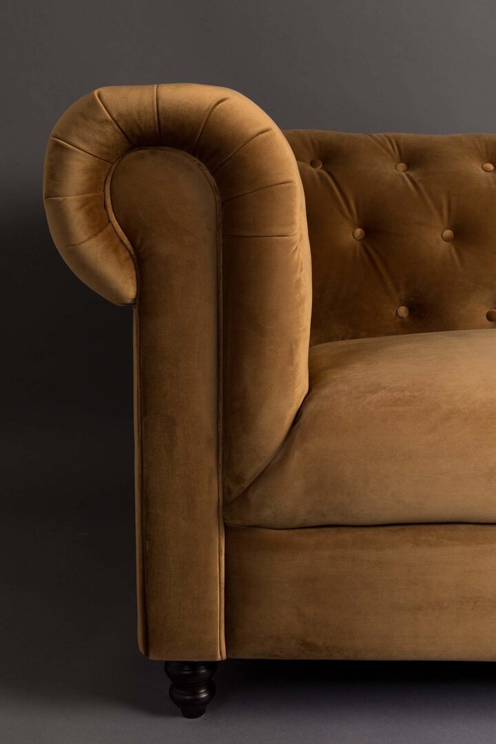Dutchbone Chester Sofa velvet Golden Brown