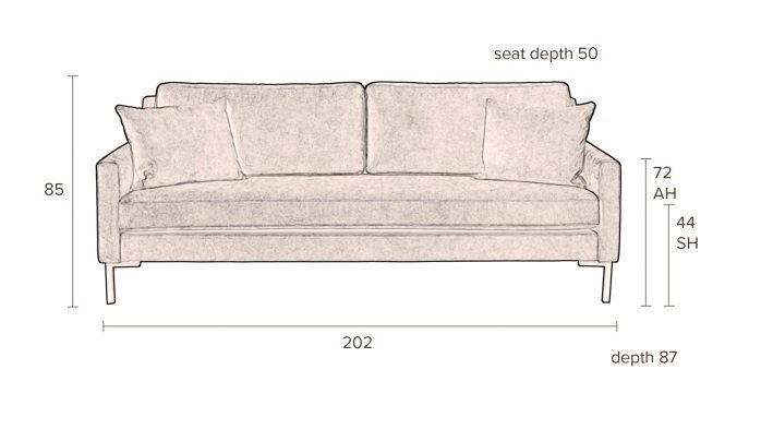Dutchbone Houda 3-Seater