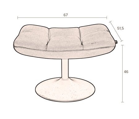 Dutchbone Bar Velvet Hocker