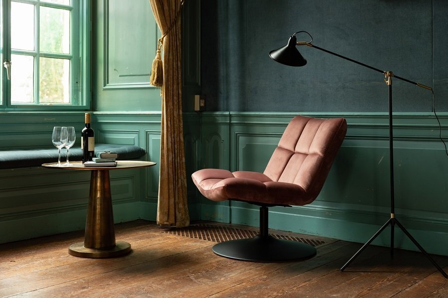 Dutchbone, Dutchbone Bar Velvet Lounge Chair