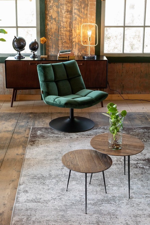Dutchbone, Dutchbone Bar Velvet Lounge Chair
