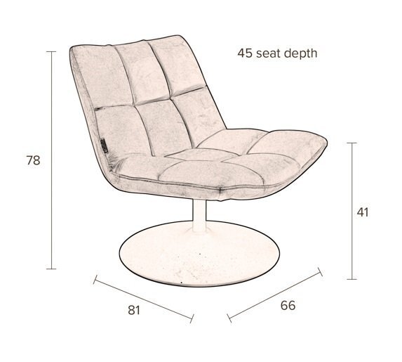 Dutchbone, Dutchbone Bar Velvet Lounge Chair