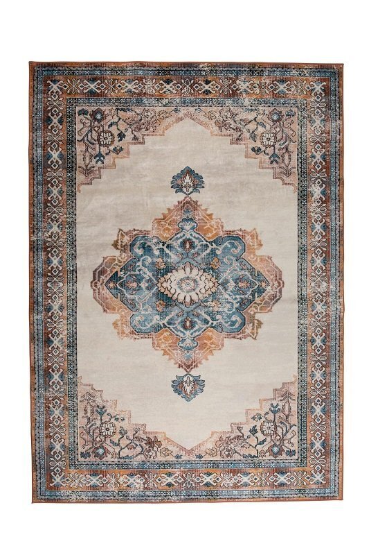 Dutchbone Mahal Carpet - Blue/Brick