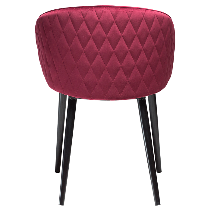 Dan-Form DUAL chair Deep Ruby Velvet with Black Legs