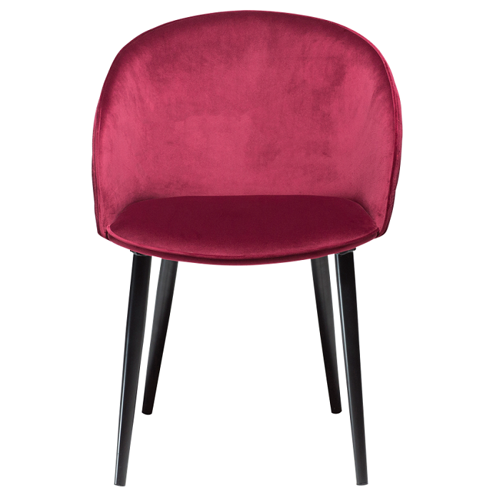 Dan-Form DUAL chair Deep Ruby Velvet with Black Legs