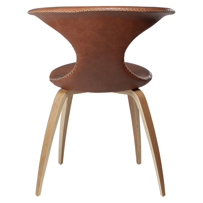 Dan-Form FLAIR chair Light brown leather with oak legs