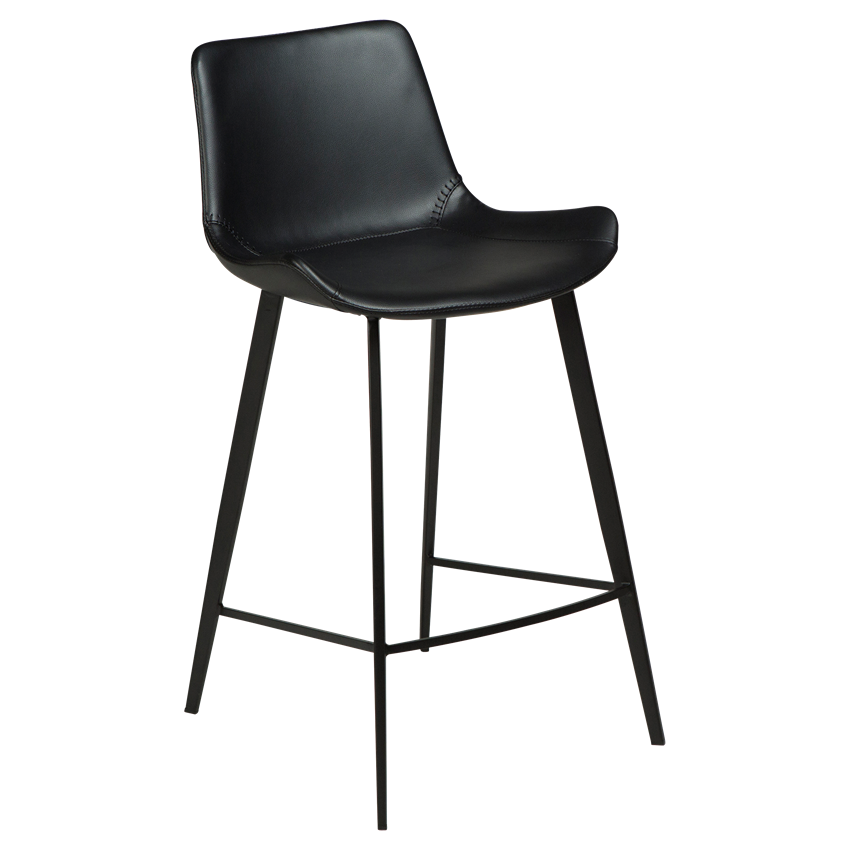 Dan-Form HYPE counter stool Black art. leather with black legs