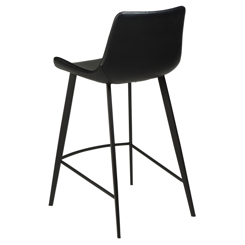 Dan-Form HYPE counter stool Black art. leather with black legs