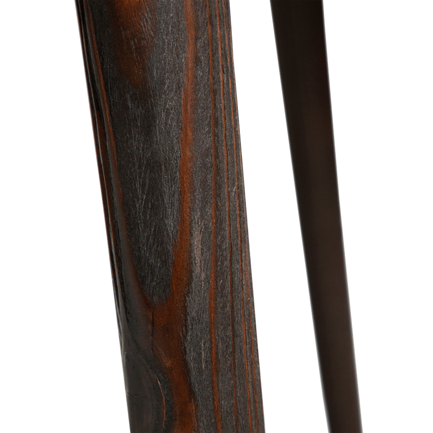 Dan-Form CU Table Copper table top rectangular with reclaimed elm legs