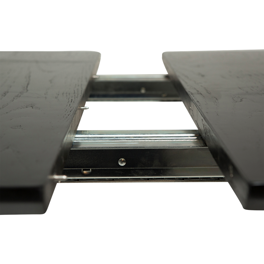 Dan-Form ECLIPSE table top Black stained ash table top oval with extension