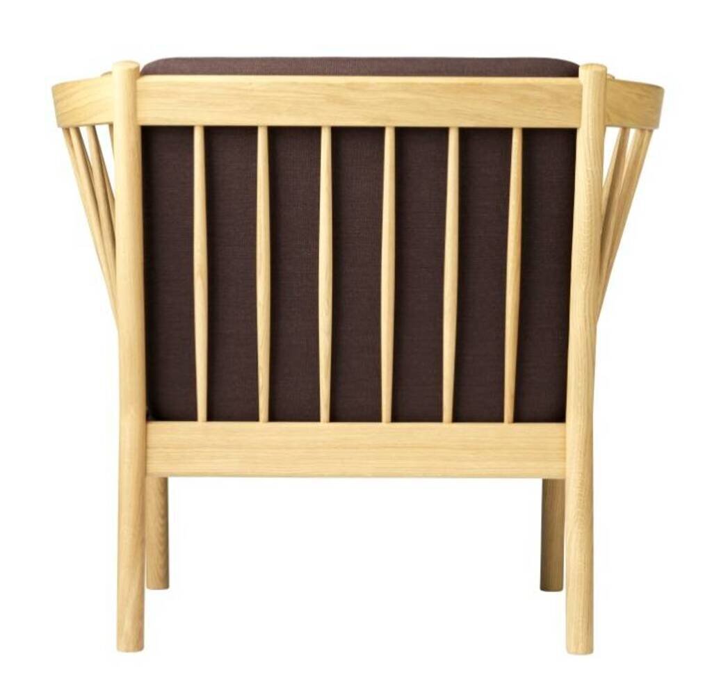FDB Mobler J146 Sessel-Eiche, Natur, Lackiert - Wolle, Braun (4123)