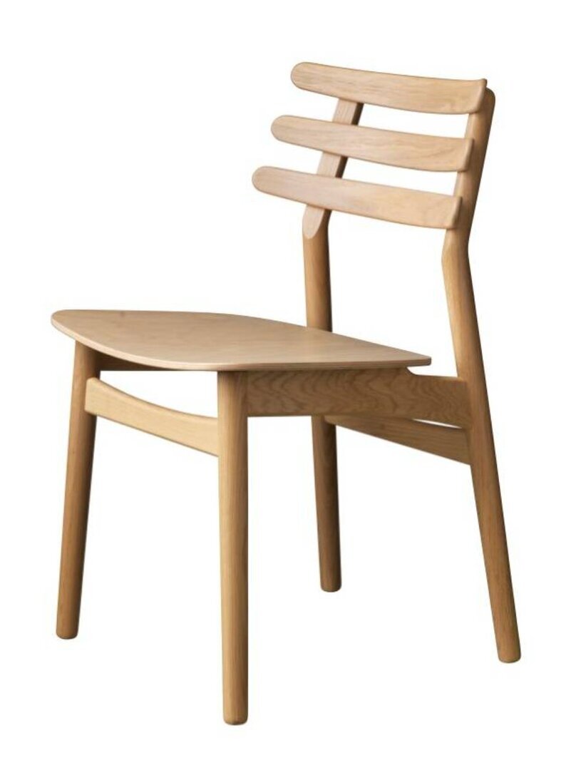 FDB Mobler J48 Esszimmerstuhl-Eiche, Natur, Lackiert - Furnier, Natur