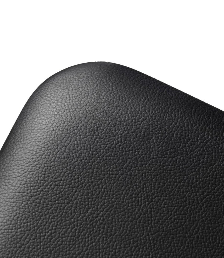 FDB Mobler J48 Esszimmerstuhl-Eiche, Natur, Lackiert - Leder, Schwarz (Sierra SI1001M)