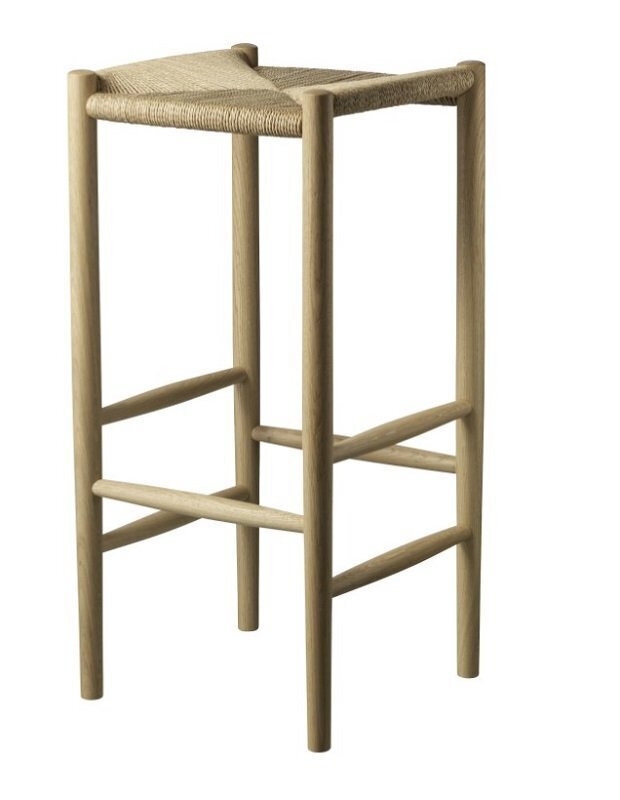 FDB Mobler J164B Bar stool squared Nature