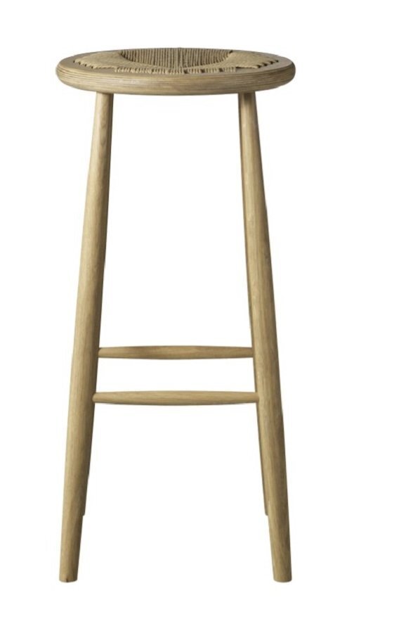 FDB Mobler J165B Bar stool round Nature