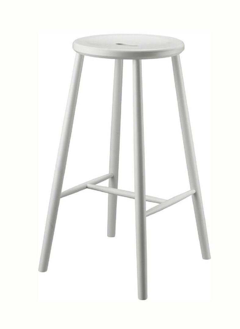 FDB Mobler J27B - Barstuhl H 75cm - Buche Weiß