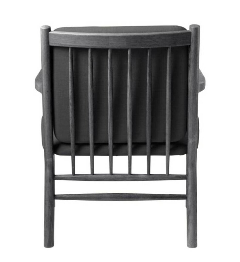 FDB Mobler J147 Sessel-Eiche, Schwarz, Gemalt - Wolle, Dunkelgrau (04013) - Ga