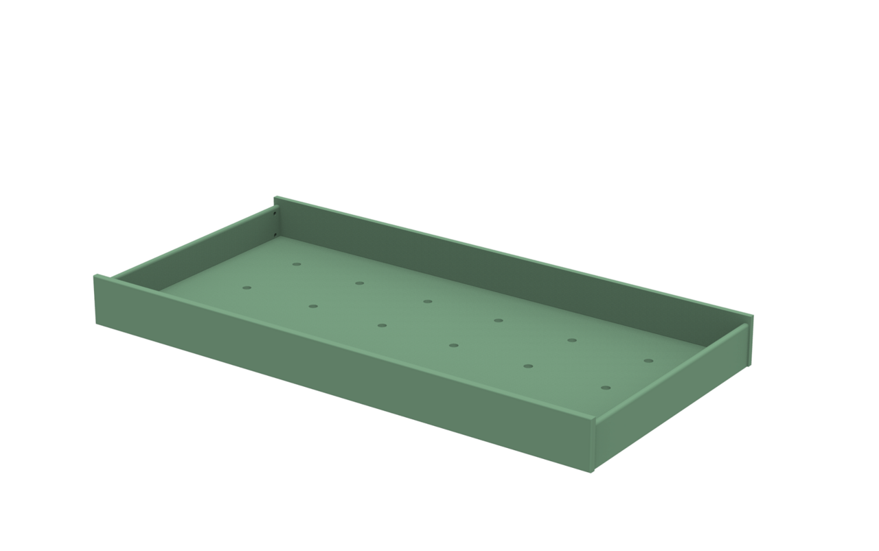 Mathy by Bols Dominique Flat-Pack Pull-Out Bed Drawer (MDF)-Jungle green