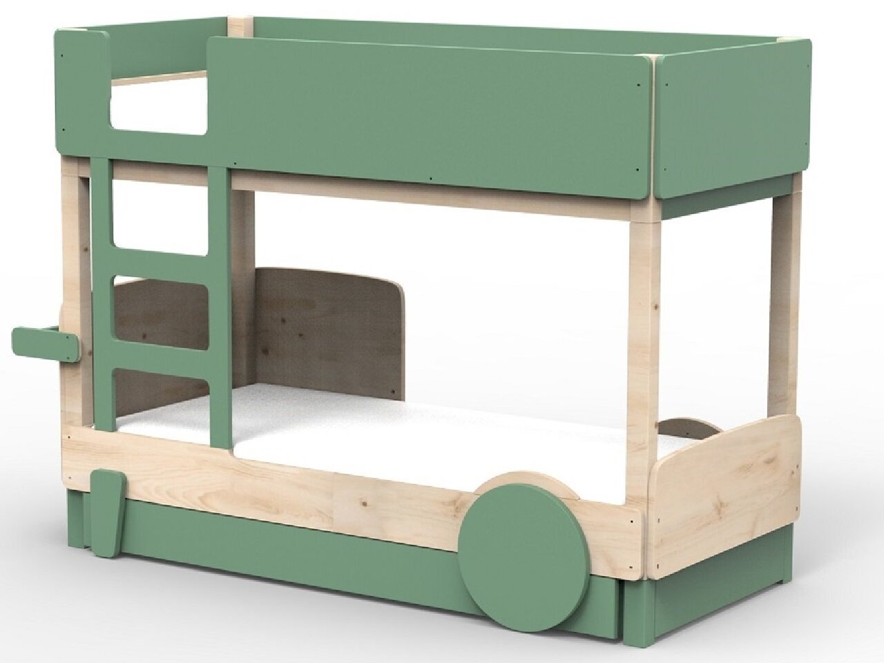 Mathy By Bols Stockbett Mit Bettschublade Discovery-Jungle green