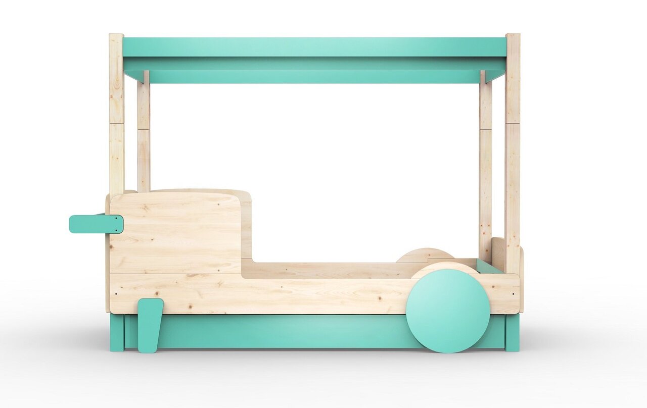Mathy By Bols Himmelbett Mit Bettschublade Discovery - Light Green