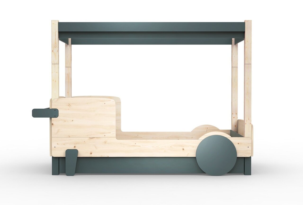 Mathy By Bols Himmelbett Mit Bettschublade Discovery - Thunderstrome Grey
